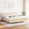 Image de vidaXL Boxspring met matras stof cràmekleurig 160x200 cm3127058