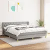 Image de vidaXL Boxspring met matras stof lichtgrijs 180x200 cm3127061