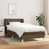Image de vidaXL Boxspring met matras stof donkerbruin 100x200 cm3127104