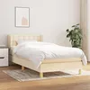 Image de vidaXL Boxspring met matras stof cràmekleurig 100x200 cm3127106