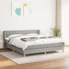 Image de vidaXL Boxspring met matras stof lichtgrijs 180x200 cm3127141