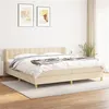 Image de vidaXL Boxspring met matras stof cràmekleurig 200x200 cm3127154