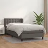Image de vidaXL Boxspring met matras kunstleer grijs 80x200 cm3127281