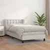 Image de vidaXL Boxspring met matras kunstleer wit 90x190 cm3127284