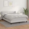Image de vidaXL Boxspring met matras kunstleer wit 140x190 cm3127308