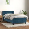 Image de vidaXL Boxspring met matras fluweel donkerblauw 100x200 cm3127359