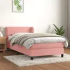 Image de vidaXL Boxspring met matras fluweel roze 100x200 cm3127360