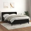 Image de vidaXL Boxspring met matras fluweel zwart 140x190 cm3127369
