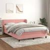 Image de vidaXL Boxspring met matras fluweel roze 140x190 cm3127372