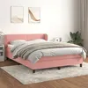Image de vidaXL Boxspring met matras fluweel roze 140x200 cm3127378