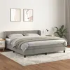 Image de vidaXL Boxspring met matras fluweel lichtgrijs 180x200 cm3127385