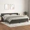 Image de vidaXL Boxspring met matras fluweel donkergrijs 200x200 cm3127392