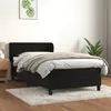 Image de vidaXL Boxspring met matras fluweel zwart 100x200 cm3127417