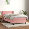 Image de vidaXL Boxspring met matras fluweel roze 100x200 cm3127420