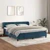 Image de vidaXL Boxspring met matras fluweel donkerblauw 180x200 cm3127509