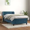 Image de vidaXL Boxspring met matras fluweel donkerblauw 80x200 cm3127521