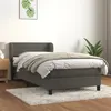 Image de vidaXL Boxspring met matras fluweel donkergrijs 100x200 cm3127536