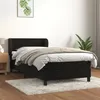 Image de vidaXL Boxspring met matras fluweel zwart 100x200 cm3127537