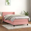 Image de vidaXL Boxspring met matras fluweel roze 80x200 cm3127582