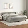 Image de vidaXL Boxspring met matras fluweel lichtgrijs 180x200 cm3127625