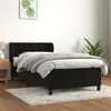 Image de vidaXL Boxspring met matras fluweel zwart 80x200 cm3127639