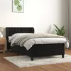 Image de vidaXL Boxspring met matras fluweel zwart 90x190 cm3127645