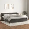 Image de vidaXL Boxspring met matras fluweel donkergrijs 200x200 cm3127692