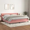 Image de vidaXL Boxspring met matras fluweel roze 200x200 cm3127696