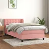 Image de vidaXL Boxspring met matras fluweel roze 80x200 cm3127702