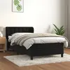 Image de vidaXL Boxspring met matras fluweel zwart 90x190 cm 3127705