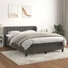 Image de vidaXL Boxspring met matras fluweel donkergrijs 140x190 cm3127728