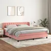 Image de vidaXL Boxspring met matras fluweel roze 160x200 cm3127744
