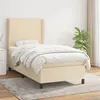 Image de vidaXL Boxspring met matras stof cràmekleurig 90x190 cm3127770