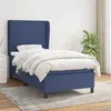 Image de vidaXL Boxspring met matras stof blauw 90x190 cm3127771