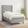 Image de vidaXL Boxspring met matras stof lichtgrijs 100x200 cm3127781