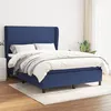 Image de vidaXL Boxspring met matras stof blauw 140x200 cm3127811