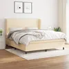 Image de vidaXL Boxspring met matras stof cràmekleurig 160x200 cm3127818