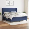 Image de vidaXL Boxspring met matras stof blauw 180x200 cm3127827