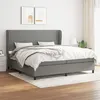 Image de vidaXL Boxspring met matras stof donkergrijs 200x200 cm3127830