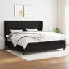 Image de vidaXL Boxspring met matras stof zwart 200x200 cm3127831