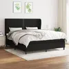 Image de vidaXL Boxspring met matras stof zwart 160x200 cm3127895