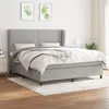 Image de vidaXL Boxspring met matras stof lichtgrijs 180x200 cm3127901