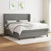 Image de vidaXL Boxspring met matras stof donkergrijs 180x200 cm3127902