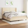 Image de vidaXL Boxspring met matras stof cràmekleurig 180x200 cm3127906