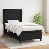 Image de vidaXL Boxspring met matras stof zwart 90x200 cm3127935
