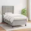 Image de vidaXL Boxspring met matras stof lichtgrijs 100x200 cm3127941