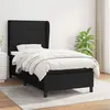 Image de vidaXL Boxspring met matras stof zwart 100x200 cm3127943