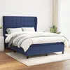 Image de vidaXL Boxspring met matras stof blauw 140x190 cm3127963