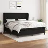 Image de vidaXL Boxspring met matras stof zwart 180x200 cm3127983