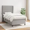 Image de vidaXL Boxspring met matras stof lichtgrijs 80x200 cm3127997